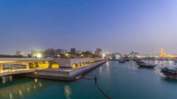 Vue Sur Ville Doha Face Parc Musée Art Islamique Jour — Photo