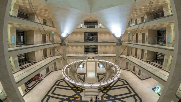 Doha Qatar Circa Jan 2018 Vista Interior Icônico Edifício Museu — Fotografia de Stock