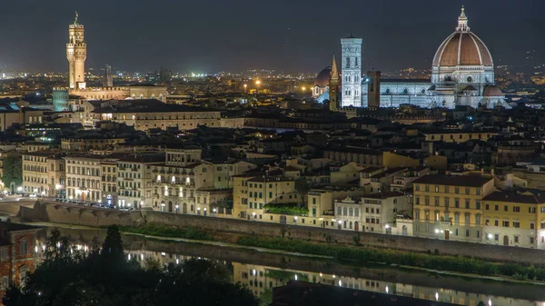 Palazzo Vecchio Timelapse Nin Ünlü Arnolfo Kulesi Talya Nın Toskana — Stok fotoğraf