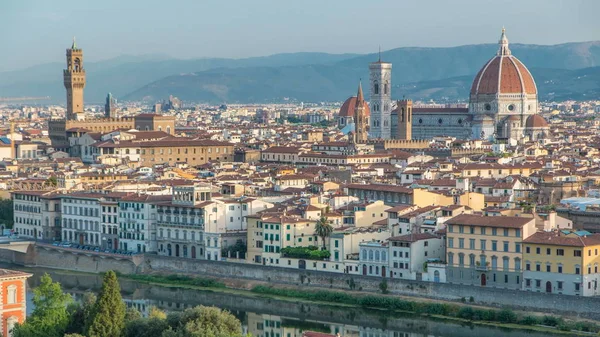 Palazzo Vecchio Timelapse Piazza Della Signora Basilica Santa Maria Del — Stock Fotó