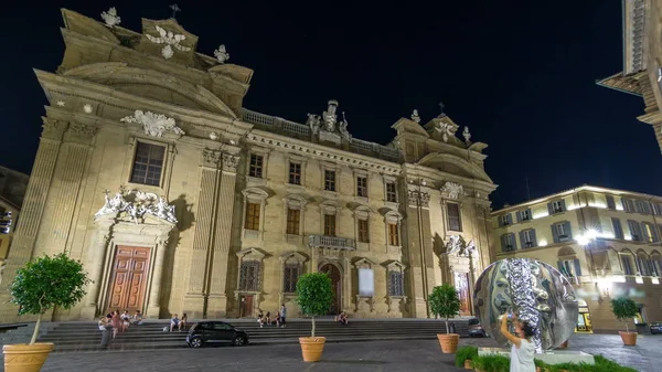 Katolik Kilisesi Meydanı Nda Açılan San Firenze Timelapse Hyperlapse Denilen — Stok fotoğraf