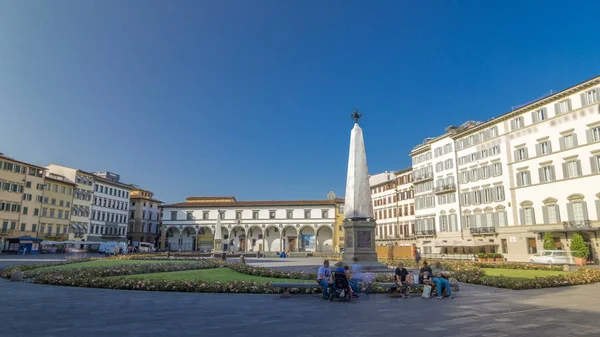 Veduta Della Piazza Santa Maria Novella Timelapse Hyperlapse Una Delle — Foto Stock