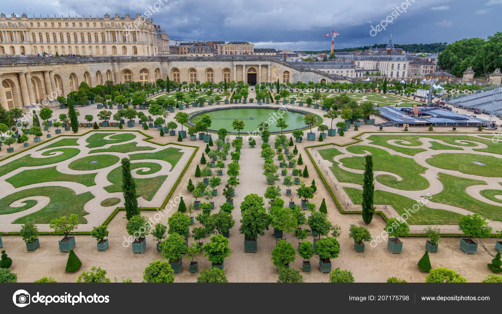Famous Palace Versailles Beautiful Gardens Fountains Timelapse Top
