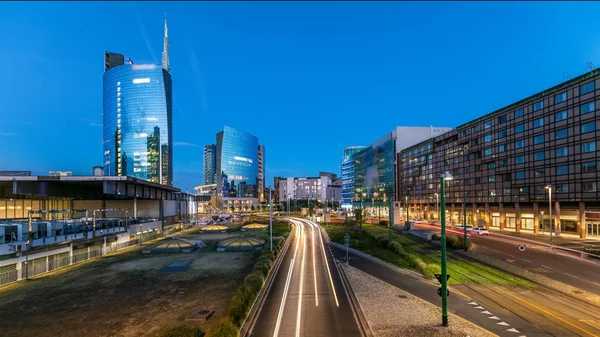 Milan Skyline Med Moderna Skyskrapor Porta Nuova Business District Dag — Stockfoto