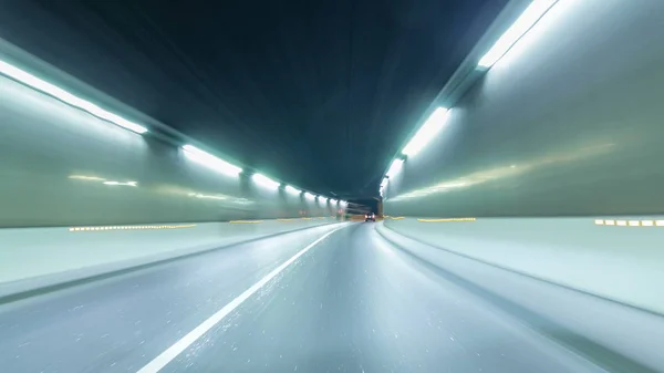 Monako Miasto Dróg Ruchu Nocy Światła Samochodu Szlaki Timelapse Hyperlapse — Zdjęcie stockowe