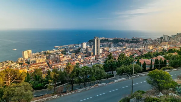 Cityscape Timelapse Monte Carlo Monaco Med Tak Byggnader Och Trafik — Stockfoto