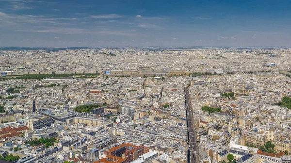 Paris Yukarıdaki Ufuk Çizgisi Zaman Çizelgesinden Görünüyor Avrupa Megapolis Inin — Stok fotoğraf