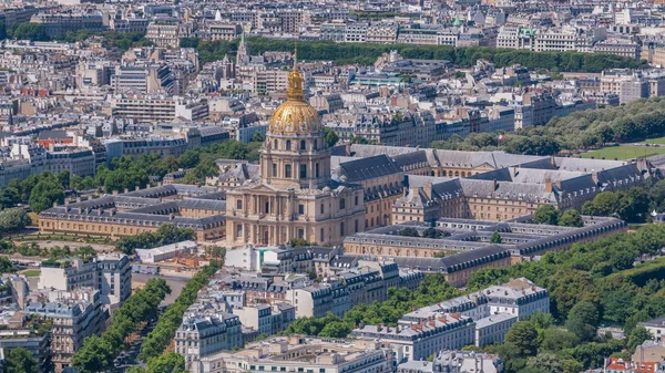 Paris Yukarıdaki Ufuk Çizgisi Zaman Çizelgesinden Görünüyor Les Invalides Ile — Stok fotoğraf