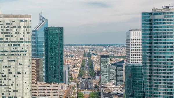 Vue Aérienne Paris Tours Modernes Intemporelles Depuis Sommet Des Gratte — Photo