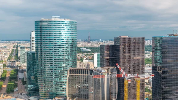 Vue Sur Paris Tour Eiffel Depuis Sommet Des Gratte Ciel — Photo