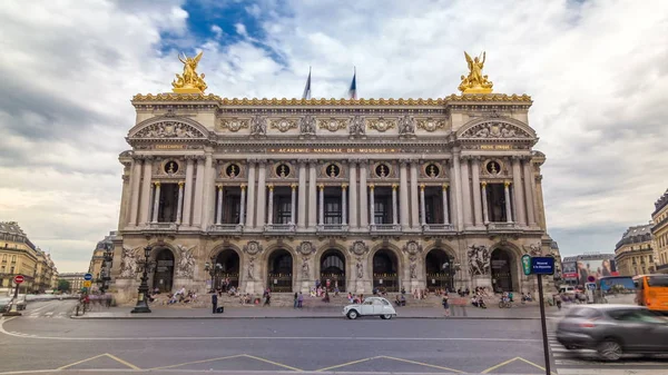 Palais Opera Garnier Academia Nacional Música Hyperlapse Timelapse Paris França — Fotografia de Stock