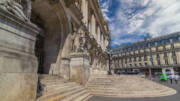 Palais Opera Garnier Academia Nacional Música Hyperlapse Timelapse Paris França — Fotografia de Stock