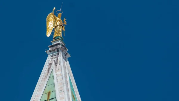 Famous 16Th Century Square Cathedral Tower San Marco Square Timelapse — Stock Photo, Image
