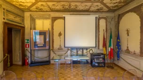 Museo Di Villa Ferrajoli en la hermosa ciudad de Albano Laziale timelapse hyperlapse, Italia — Vídeos de Stock