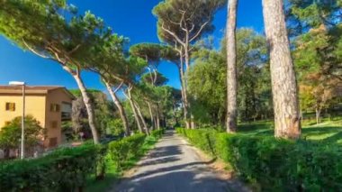 Villa Doria Pamphili park'güzel kasaba Albano Laziale timelapse hyperlapse, İtalya