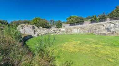 Anfiteatro Severiano içinde güzel kasaba Albano Laziale timelapse hyperlapse, İtalya