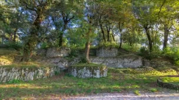 Parque Villa Doria Pamphili en la hermosa ciudad de Albano Laziale timelapse hyperlapse, Italia — Vídeo de stock