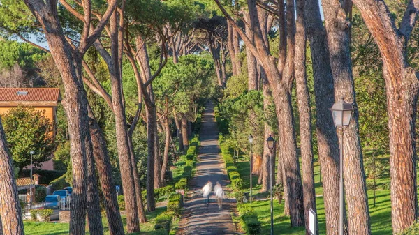 Villa Doria Pamphili Park Güzel Kasaba Albano Laziale Timelapse Talya — Stok fotoğraf