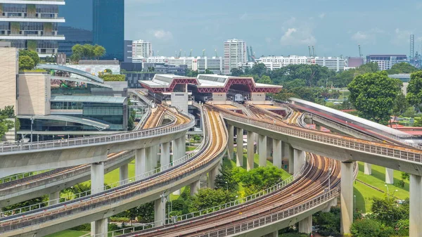 Jurong East Interchange Metro Station Aerial Timelapse One Major Integrated — Stock Photo, Image