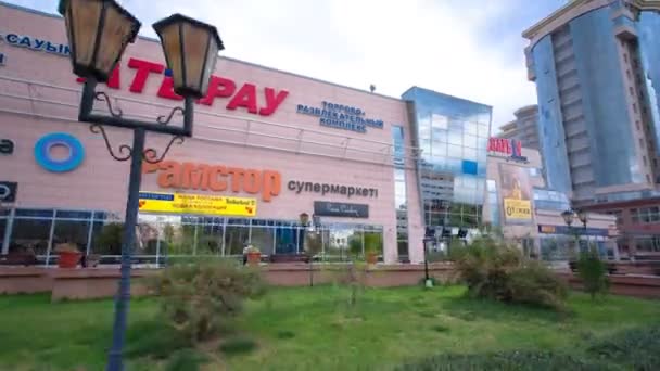 Atırav şehri timelapse hyperlapse alışveriş merkezi. — Stok video