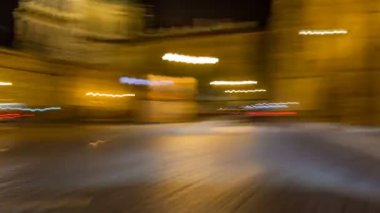 Gece sokakları timelapse hyperlapse drivelapse, hızlı hızlı sürücü.