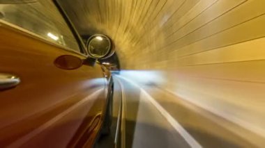  ar, gece sokakları timelapse hyperlapse drivelapse, hızlı hızlı hareket ediyor.