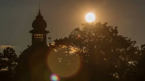 Pavilhão Barroco Hanavsky Praga Pôr Sol República Checa Sol Põe — Fotografia de Stock