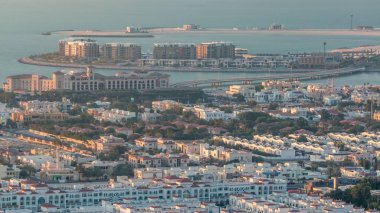 Dubai adam havadan görünümü Daria Island, Dubai, Birleşik Arap Emirlikleri yaptı