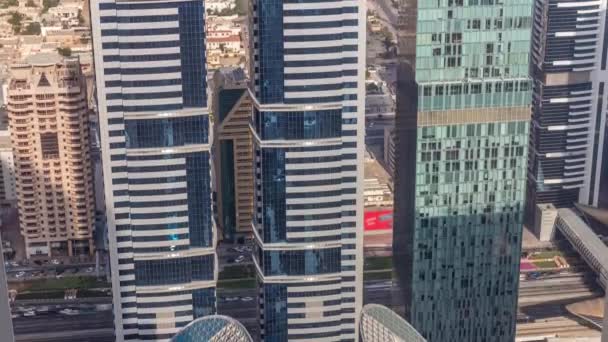 Pohled na panorama budov v Dubaji, UAE. — Stock video