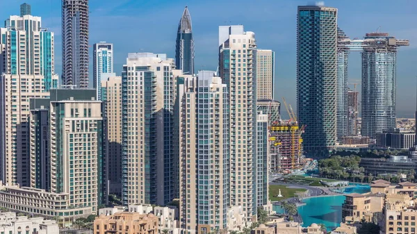 Όμορφο ορίζοντα του Ντουμπάι στο κέντρο της πόλης με μοντέρνα αρχιτεκτονική. — Φωτογραφία Αρχείου