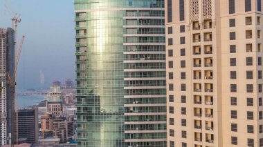 Dubai Jumeirah plaj ikamet Modern gökdelenler, Jbr hava timelapse