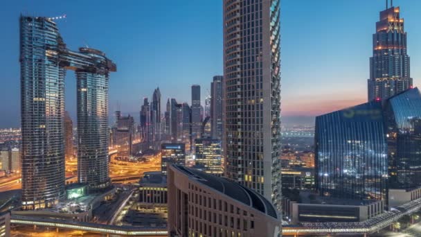 Vista aérea de edifícios novos e altos Timelapse — Vídeo de Stock