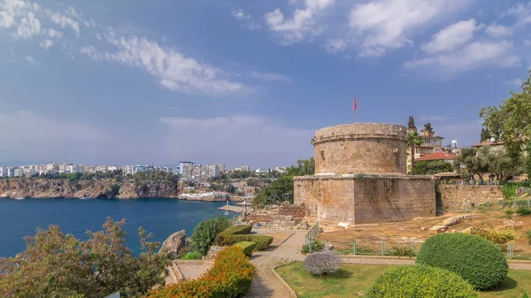 Вежа Хідірлик Місті Кас Antalya Timelapse Видом Гавань Морського Затоки — стокове фото