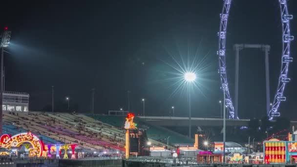 Der Float in der Marina Bay in Singapur im Zeitraffer. — Stockvideo