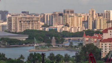 Tanjong Rhu 'ya akşam görüntüsü Singapur' daki kuleye bakın..