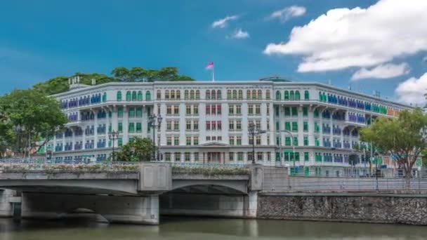 Old Hill Street Police Station edifício histórico em Cingapura timelapse . — Vídeo de Stock