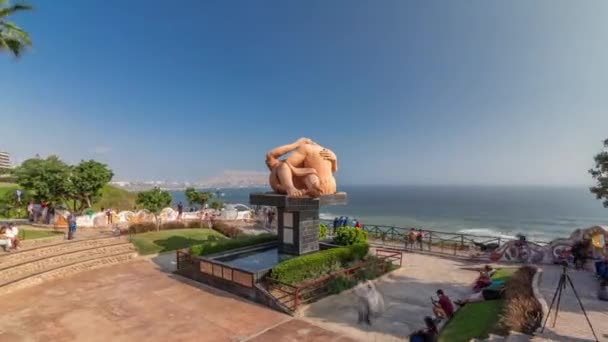 El Parque del Amor or Love park timelapse hyperlapse em Miraflores, Lima, Peru . — Vídeo de Stock