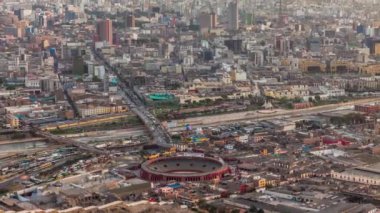 San Cristobal Hill 'den Lima' nın gökyüzü zaman çizelgesi görüntüsü.