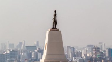 Morro Solar Hill 'den Lima' nın panoramik hava manzarası zaman atlaması, Peru.
