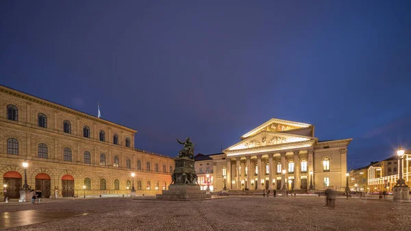 Teatro Nazionale Monaco Teatro Nazionale Sulla Piazza Max Joseph Giorno — Foto Stock