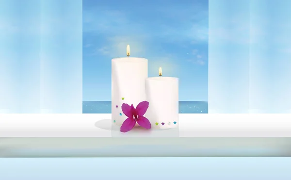 İki beyaz mum yaktı