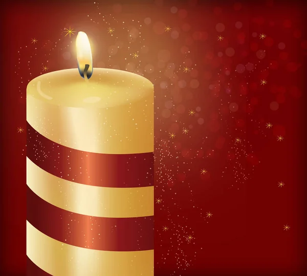 Christmas Stripy Candle Design — Stock Photo, Image