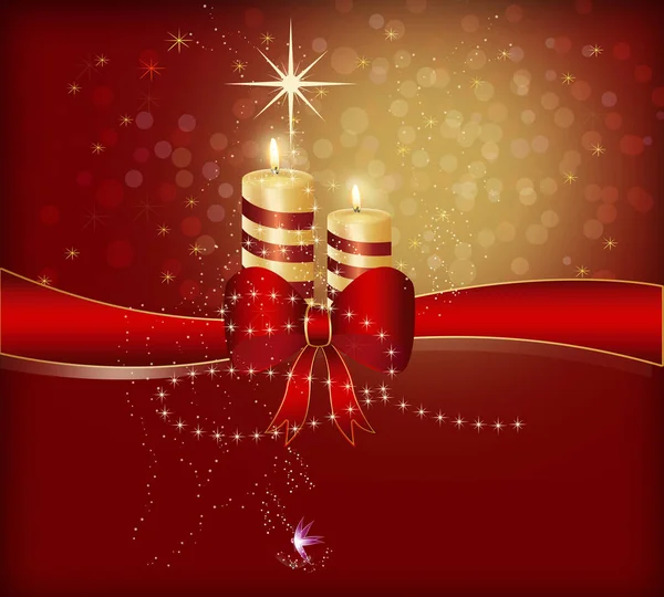 Two Christmas Candle Lights — Stock Photo, Image