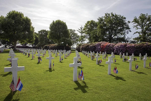 Amerikanska Krigskyrkogården Margraten Nederländerna — Stockfoto