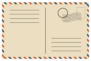Vintage kartpostal şablon, vektör tasarımı