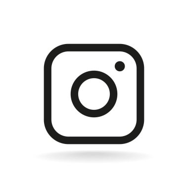 Trendy düz stil üzerinde beyaz izole kamera simgesi