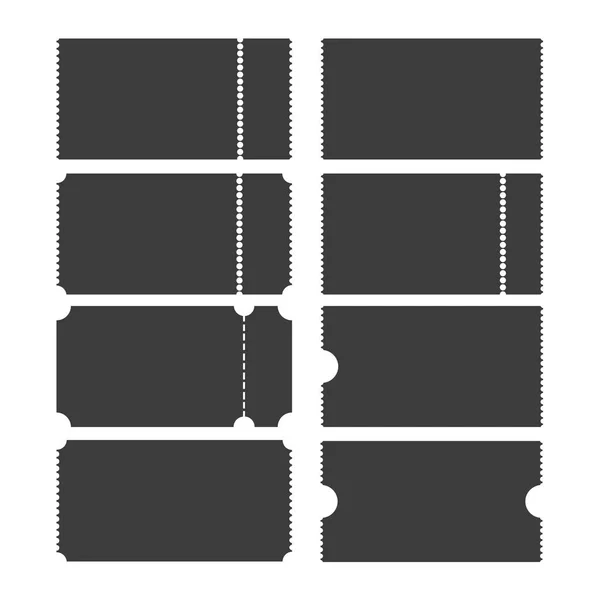 Шаблон Черного Билета Вектор Белом Фоне — стоковый вектор