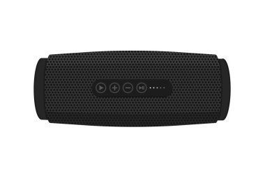 Beyaz arka plan üzerinde izole taşınabilir kablosuz hoparlör. 