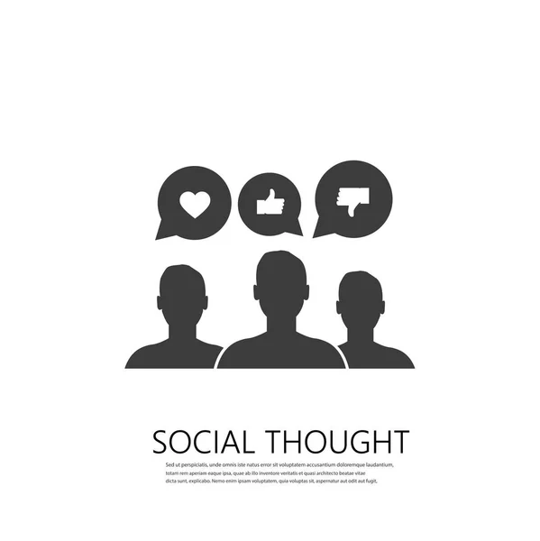 Icône Engagement Marque Social Media Marketing — Image vectorielle