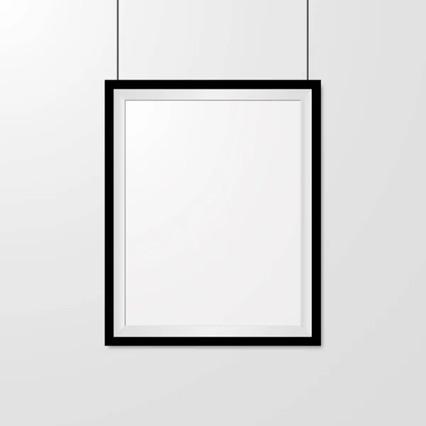 白い背景で隔離される現実的な額縁 — ストックベクタ